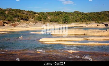 Pedernales River in Texas läuft durch Pedernales Falls State Park Stockfoto