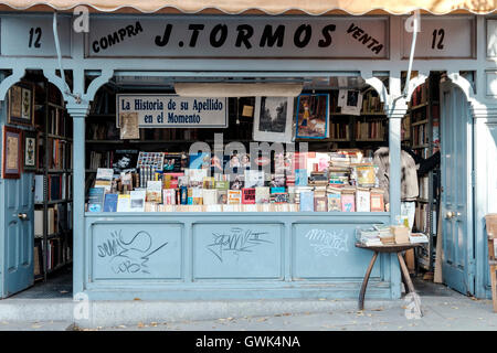 Cuesta de Moyano Buchhandlungen, Madrid, Retiro Park, Spanien Stockfoto