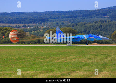 Sukhoi Su-27 R SIAF Airshow in Sliac, Slowakei Stockfoto