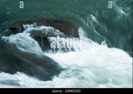 Das Bild des Streams in Bhandardara, Maharashtra, Western Ghats, Monsun, Indien Stockfoto