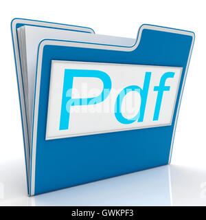 PDF-Datei zeigt Dokumente, Format oder Dateien Stockfoto