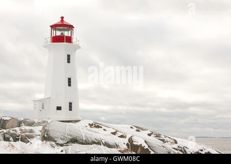 Peggys Cove Leuchtturm Stockfoto