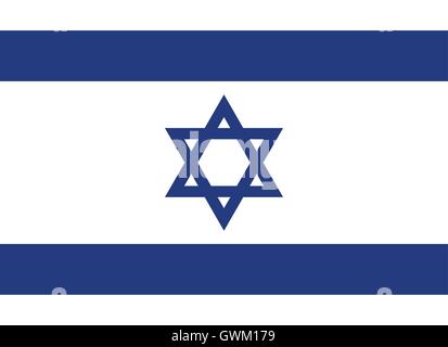 Israel-Flagge, Farben korrigieren und Proportion, genaue Vektor-illustration Stock Vektor
