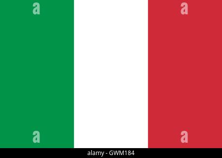 Flagge Italien, Farben und Proportionen, genaue Vector Illustration. Stock Vektor