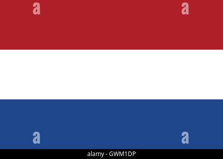 Niederlande Flagge, Farben und Proportionen, genaue Vector Illustration. Stock Vektor