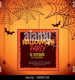 Halloween Party Plakatgestaltung Stock Vektor