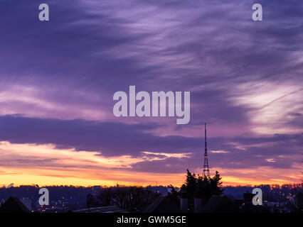 Crystal Palace Sendestation an der Dämmerung, Bromley, London, UK Stockfoto