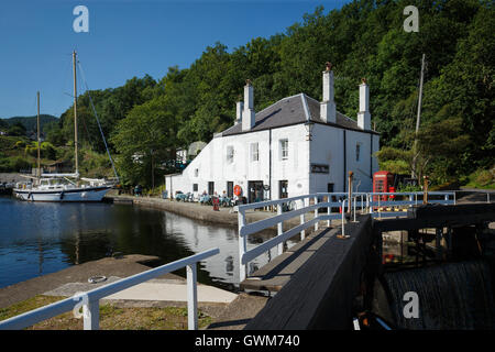 Crinan Cafe auf dem Crinan Meer Schloss, Lochgilphead, Schottland Stockfoto