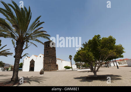 Fuerteventura: die Kirche unserer lieben Frau von La Candelaria, gebaut um 1711 in der Stadt von La Oliva Stockfoto