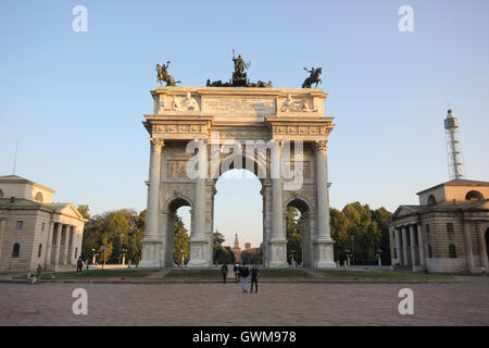 Arco della Pace, Mailand, Italien, Denkmäler und historischen Stätten, Sehenswürdigkeiten, Tourismus Stockfoto