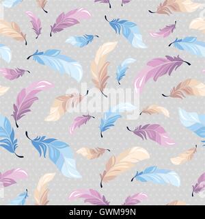 Nahtlose Muster mit Federn Stock Vektor