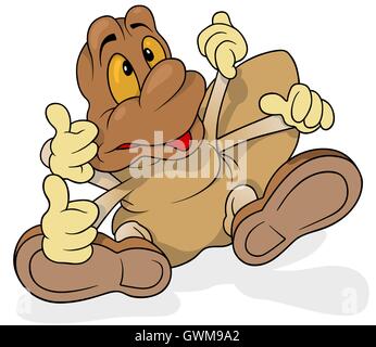 Lächelnde braune Spinne Stock Vektor