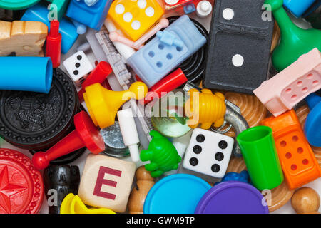 Verschiedene Spielsteine Stockfoto