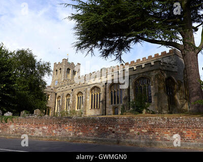 Das 15. Jahrhundert Pfarrei Kirche von St. Peter-Ad-Vincula, Nominierungsparteitag, Essex Stockfoto