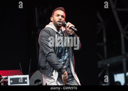 Craig führt am Tag 2 der Bestival 2016 um Robin Hill Country Park am 10. September 2016 in Newport, Isle Of Wight. Stockfoto