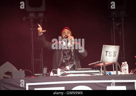 Craig führt am Tag 2 der Bestival 2016 um Robin Hill Country Park am 10. September 2016 in Newport, Isle Of Wight. Stockfoto