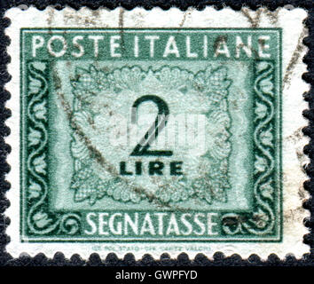 Italien - ca. 1947: Eine Briefmarke gedruckt in Italien, zeigt den Wert einer Briefmarke, ca. 1947 Stockfoto