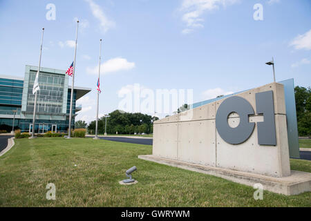 Ein Logo Zeichen außerhalb der Hauptsitz von Owens-Illinois, Inc., in Perrysburg, Ohio am 16. Juli 2016. Stockfoto