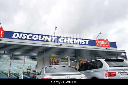 Chemiker Warehouse Discount Apotheke Shop in Cranbourne North Melbourne Victoria Australien Stockfoto