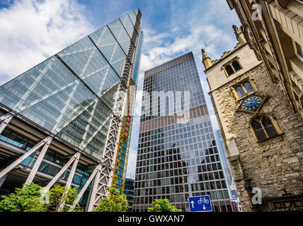 Großbritannien, England, City of London, der Maulwurf Blick auf 225 Meter Leadenhall Building, den Spitznamen "The Cheesegrater" Stockfoto