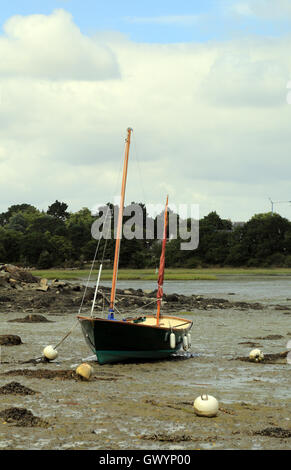 Ebbe am Fluss la Marle aus Ile de Conleau, Vannes, Morbihan, Bretagne, Frankreich Stockfoto