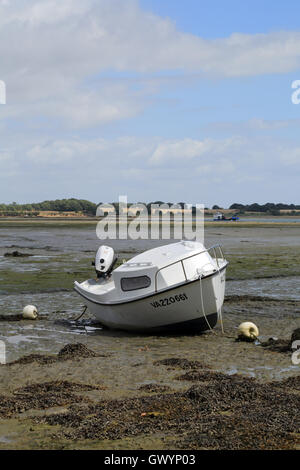 Ebbe am Fluss la Marle aus Ile de Conleau, Vannes, Morbihan, Bretagne, Frankreich Stockfoto