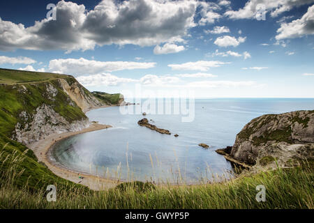 Seelandschaft von Durdle Door in Dorset an einem sonnigen Tag Stockfoto