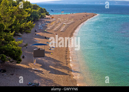 Strand Zlatni Rat auf Brac Insel Aussicht, Bol, Dalmatien, Kroatien Stockfoto