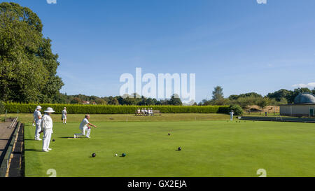 Insel der Dornen, Sussex/UK - 11. SEPTEMBER: Boccia Spiel im Insel Dornen Chelwood Gate in Sussex am 11. September 2016. Nicht identifizierte Personen Stockfoto