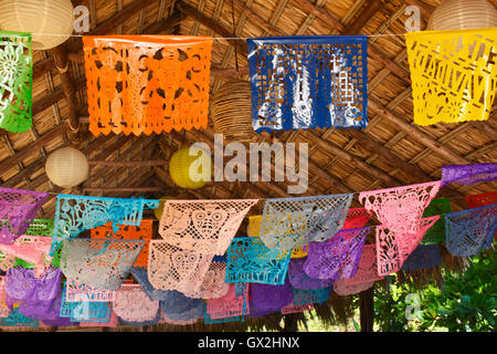 Mexikanische Papier Banner für Feiern oder Urlaub Stockfoto