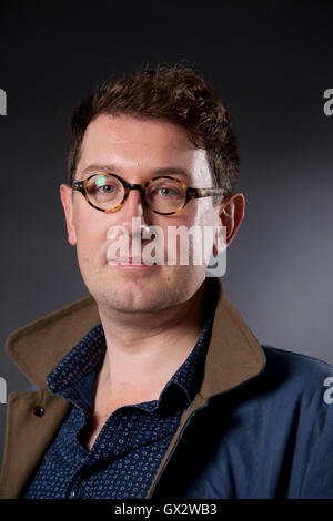 Richard Barnett, britischer Schriftsteller, Lehrer und Sender, auf dem Edinburgh International Book Festival. Edinburgh, Schottland. 23. August 2016 Stockfoto