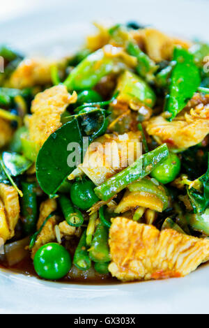 Thai-Küche - ein Rühren braten Stockfoto