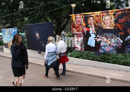 Sydney, Australien. 14. September 2016. Als Teil der City of Sydney "Art & über Sydney" die Einträge der 22 Finalisten des australischen Lebens Fotowettbewerb gesehen werden kann in Hyde Park North Sydney ausgestellt. Bildnachweis: Richard Milnes/Alamy Live-Nachrichten Stockfoto