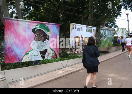 Sydney, Australien. 14. September 2016. Als Teil der City of Sydney "Art & über Sydney" die Einträge der 22 Finalisten des australischen Lebens Fotowettbewerb gesehen werden kann in Hyde Park North Sydney ausgestellt. Bildnachweis: Richard Milnes/Alamy Live-Nachrichten Stockfoto