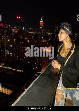 NEW YORK, NY - 13. September 2016 Alicia Keys besucht ihren Mann, Swizz Beatzs auf dem Dach-Geburtstags-Party in New York City. Bildnachweis: Walik Goshorn / Mediapunch Stockfoto