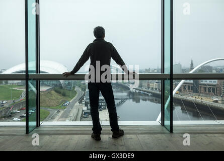 Die Ostsee, Gateshead, England, UK. Blick vom Feld "Anzeige" auf Level 5. Stockfoto