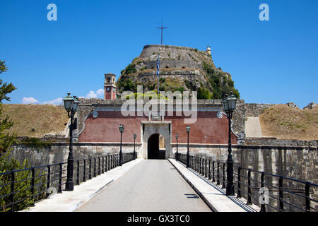 Eingang alte Festung Korfu Altstadt Ionische Inseln Griechenland Stockfoto