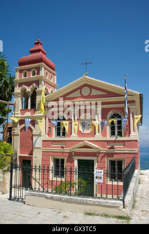 Griechisch orthodoxe Kirche Panagia Mandrakina Korfu Altstadt Ionische Inseln Griechenland Stockfoto