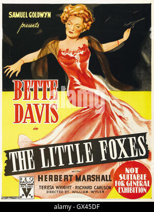 Bette Davis - die kleinen FÜCHSE - 1941.  Unter der Regie von William Wyler - Filmplakat Stockfoto