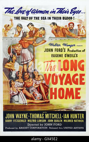 John Wayne, Thomas Mitchell, Ian Hunte - THE LONG VOYAGE HOME - 1940. -Regie: John Ford - Filmplakat Stockfoto