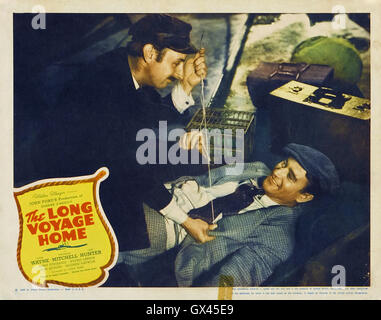 John Wayne, Thomas Mitchell, Ian Hunte - THE LONG VOYAGE HOME - 1940. -Regie: John Ford - Filmplakat Stockfoto