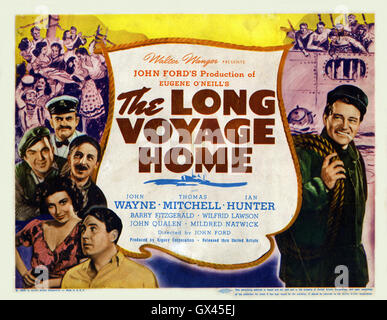 John Wayne, Thomas Mitchell, Ian Hunte - THE LONG VOYAGE HOME - 1940. -Regie: John Ford - Filmplakat Stockfoto