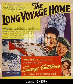 John Wayne, Thomas Mitchell, Ian Hunte - THE LONG VOYAGE HOME - 1940. -Regie: John Ford - Filmplakat Stockfoto