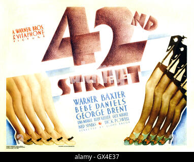 42nd STREET 1933 Warner Bros film Stockfoto