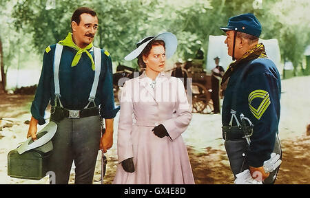 RIO GRANDE 1950 Republic Pictures Filmwith John Wayne auf der linken Seite und Maureen O'Hara Stockfoto