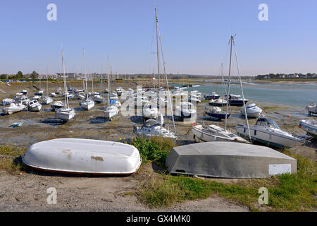 Hafen von Barneville-Carteret in Frankreich Stockfoto