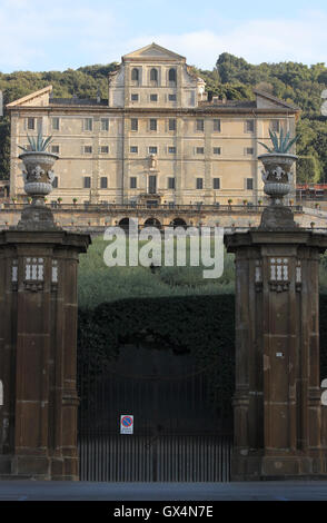 Der Eingang des wunderschönen Villa Aldobrandini, Frascati, Italien Stockfoto