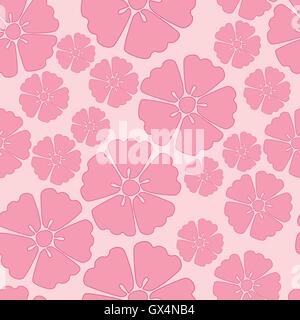 Elegante rosa Kirschblüte Musterdesign Hintergrund Stock Vektor