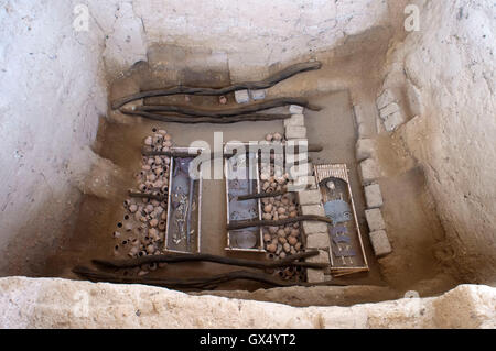 Die königlichen Gräber des Herrn von Sipan, Huaca Rajada, Lambayeque, Chiclayo, Peru Stockfoto