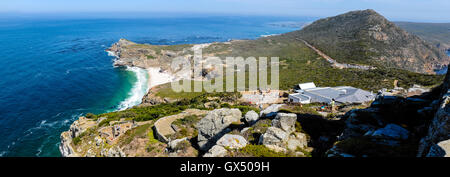 Das Kap der guten Hoffnung an der atlantischen Küste der Kaphalbinsel, Südafrika. Panorama. Stockfoto